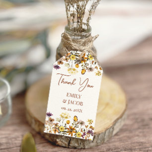  Wildflower Boho Wedding  Gift Tags