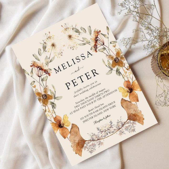 Wildflower Boho Wedding Invitation (Creator Uploaded)