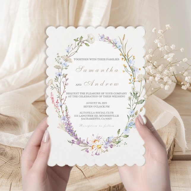 Wildflower Boho Wedding Invitation (Creator Uploaded)