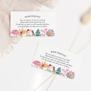 Wildflower Book Request/Book for Baby Business Car Business Card