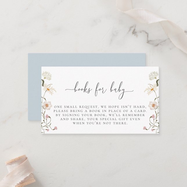 Wildflower Book Request Enclosure Card (Front/Back In Situ)