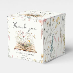 Wildflower   Book Theme Baby Shower Favour Box