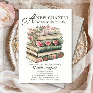 Wildflower   Book Theme Bridal Shower Invitation
