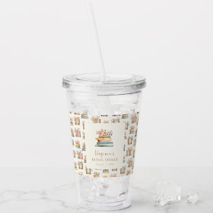 Wildflower Books Bridal Shower Acrylic Tumbler