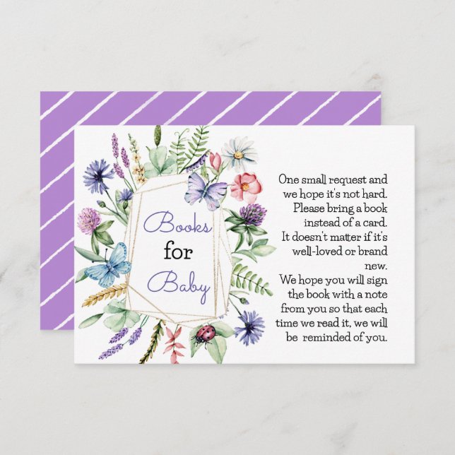 Wildflower Books for Baby Card (Front/Back)