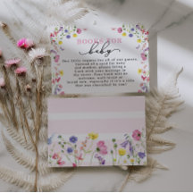 Wildflower Books for Baby Request Card | Editable 