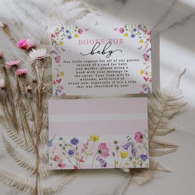 Wildflower Books for Baby Request Card | Editable  (Creator Uploaded)