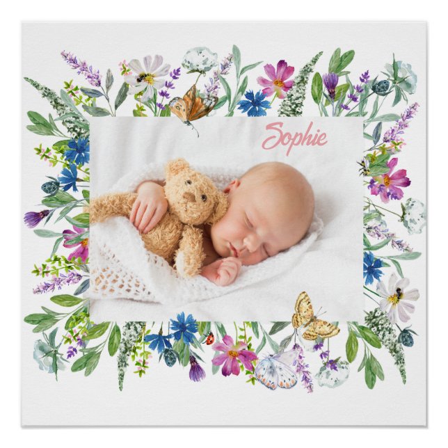 Wildflower Border Photo  Poster (Front)