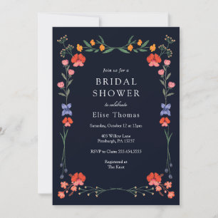 Wildflower Botanic Garden Bridal Shower Invitation