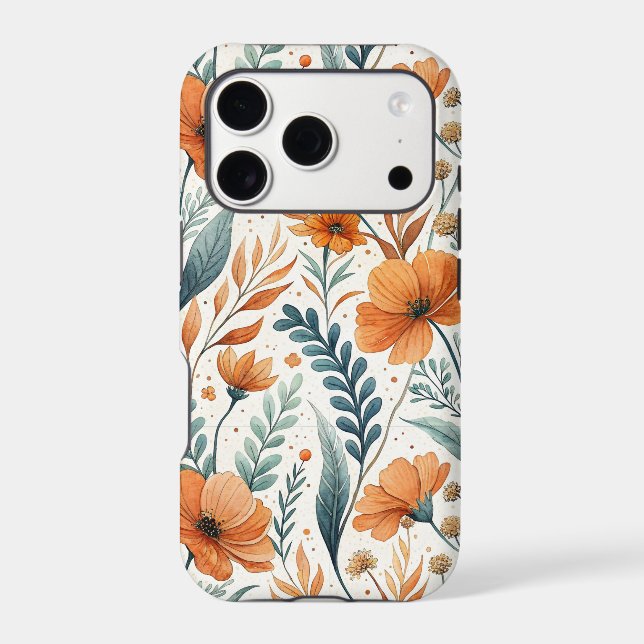 Wildflower Botanical Boho Floral Watercolor (Back)