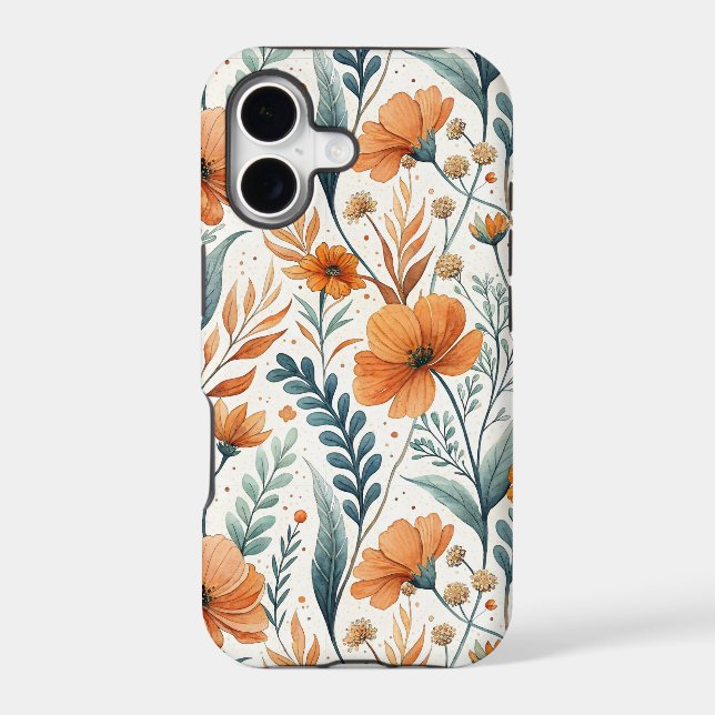Wildflower Botanical Boho Floral Watercolor (Back)
