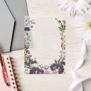 Wildflower Botanical Cover Sheet Vellum Invitations
