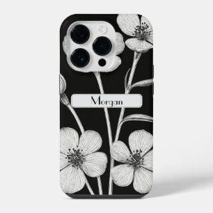 Wildflower Botanical Floral Personalised iPhone 14 Pro Case