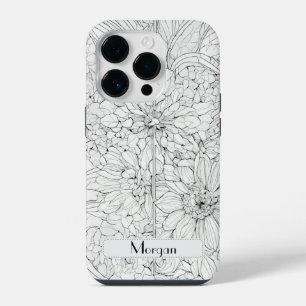 Wildflower Botanical Floral Personalised iPhone 14 Pro Case