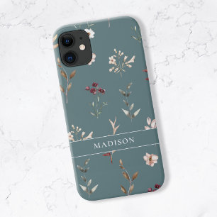 Wildflower Botanical Floral Personalized Case-Mate iPhone Case