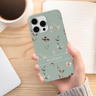 Wildflower Botanical Floral Personalized Case-Mate iPhone Case
