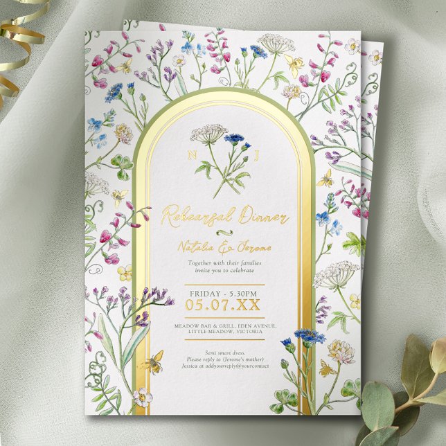 Wildflower Botanical Floral Rehearsal Dinner (Creator Uploaded)