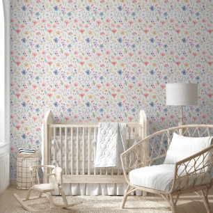 Wildflower Botanical Meadow Wallpaper