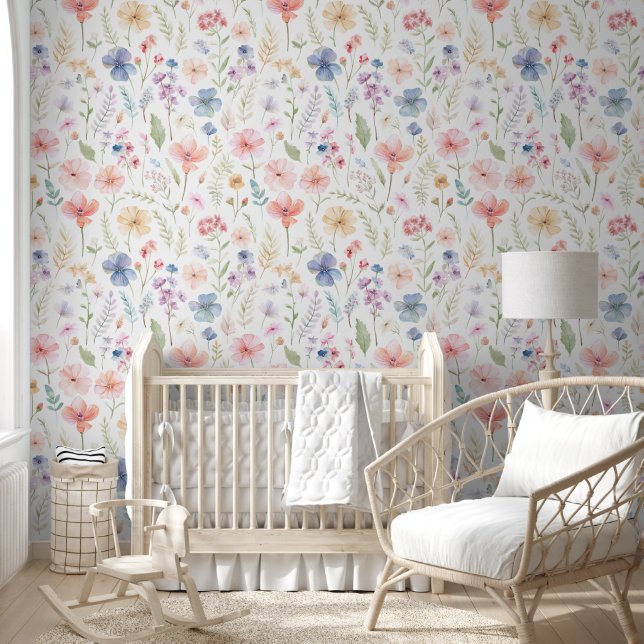 Wildflower Botanical Meadow  Wallpaper (Kids)
