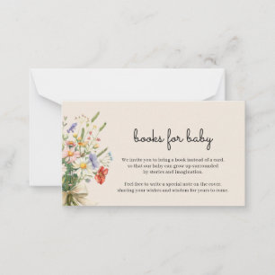 Wildflower Bouquet Books for Baby Enclosure Card