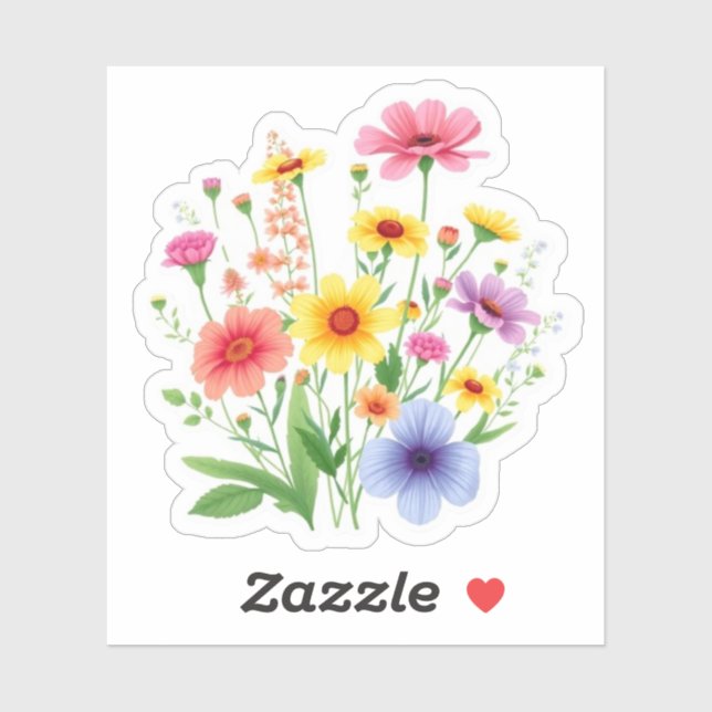 Wildflower Bouquet Botanical Nature Lover (Sheet)