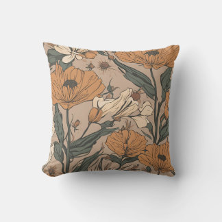 Wildflower Bouquet Cottagecore D11 Cushion