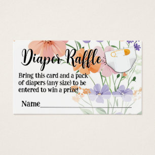 Wildflower Bouquet Floral Girl Baby Diaper Raffle