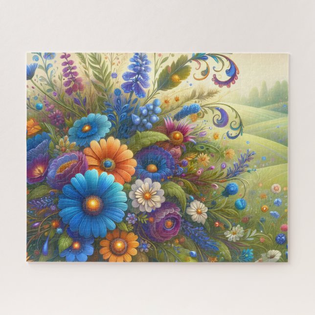 Wildflower Bouquet Jigsaw Puzzle (Horizontal)