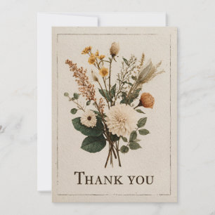 Wildflower Bouquet Thank You Card