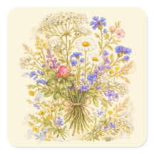 Wildflower Bouquet Watercolor Floral Sticker