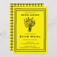 Wildflower Bouquet Whimsical Bridal Shower Bold