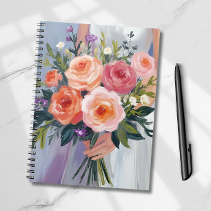 Wildflower Bridal Bouquet Floral Wedding Bride Notebook