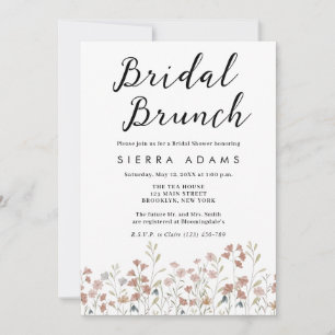 Wildflower Bridal Brunch Bridal Shower Invitation