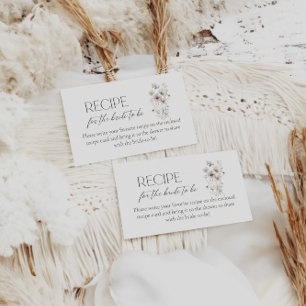 Wildflower Bridal Recipe for the Bride to be Enclosure Card