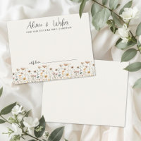 Wildflower Bridal Shower Advice Card