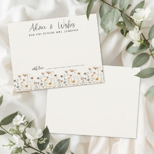 Wildflower Bridal Shower Advice Card