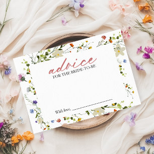 Wildflower Bridal Shower Advice for the Bride Card