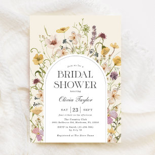 Wildflower Bridal Shower Arch Invitation