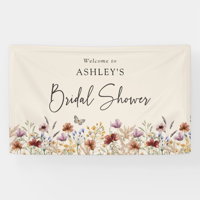 Wildflower Bridal Shower Banner (Horizontal)
