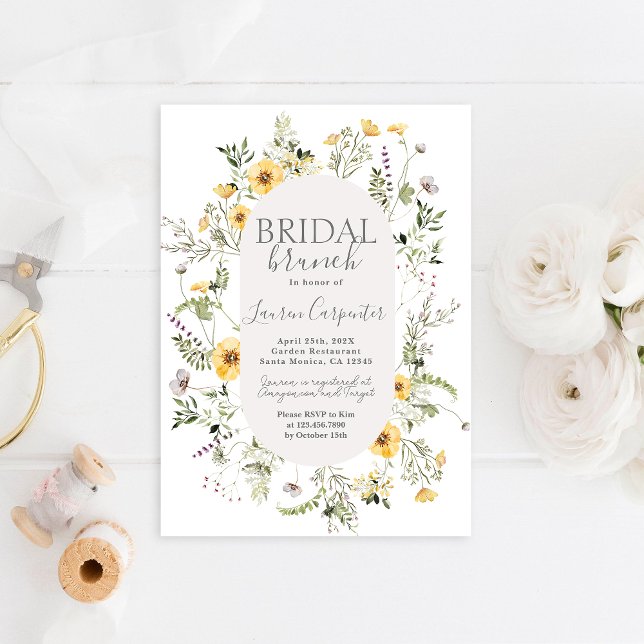 Wildflower Bridal Shower Brunch Invitation (Creator Uploaded)