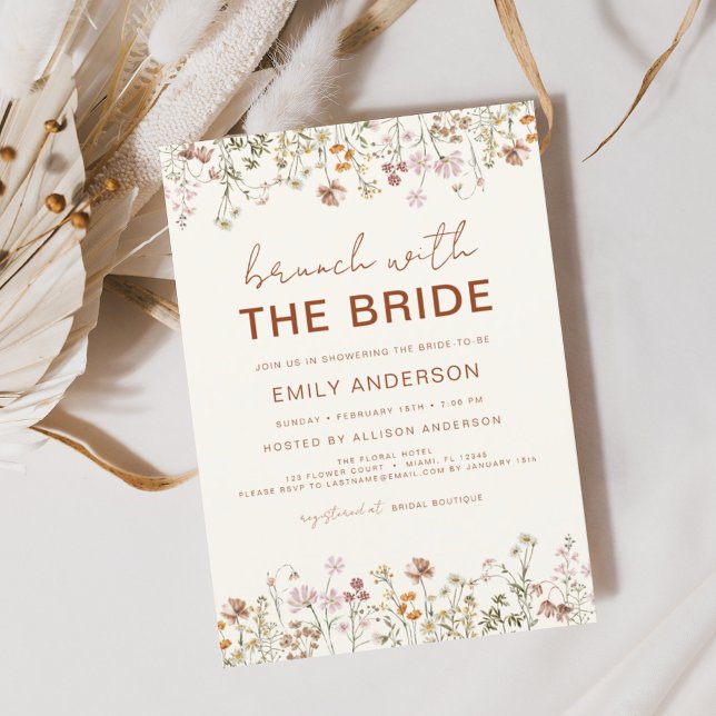 Wildflower Bridal Shower Brunch Invitations (Creator Uploaded)