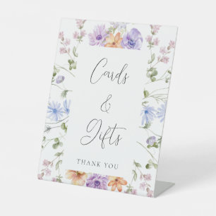 Wildflower Bridal Shower Cards and Gifts Sign