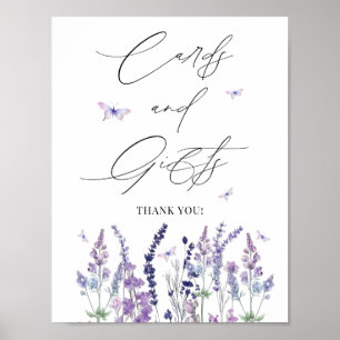 Wildflower Bridal Shower Cards & Gifts Sign