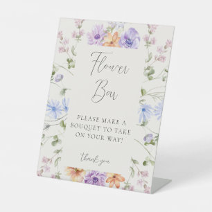 Wildflower Bridal Shower Flower Bar Sign