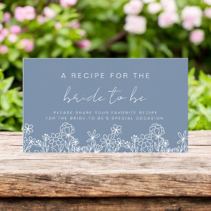 Wildflower Bridal Shower Garden Recipe Share Enclosure Card