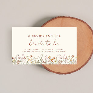Wildflower Bridal Shower Garden Recipe Share Enclosure Card