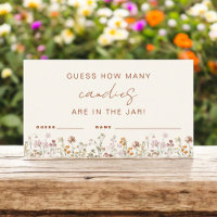 Wildflower Bridal Shower Guess How Many Candy Game