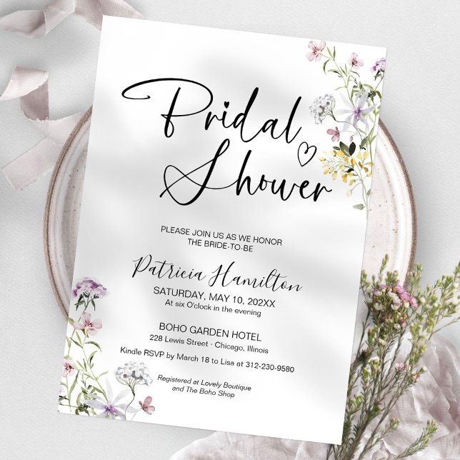 Wildflower Bridal Shower Invitation (Creator Uploaded)