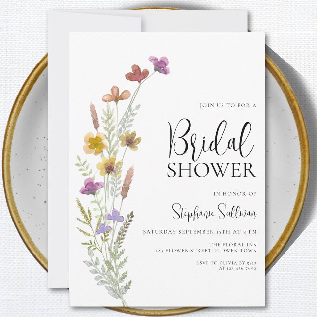 Wildflower Bridal Shower Invitation (Creator Uploaded)