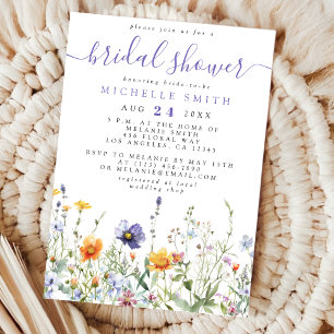 Wildflower Bridal Shower Invitation